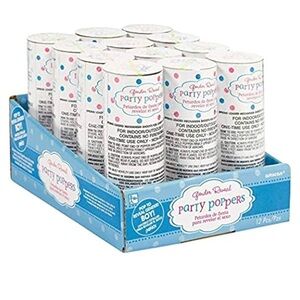 Amscan Gender Reveal Party Poppers (boy)